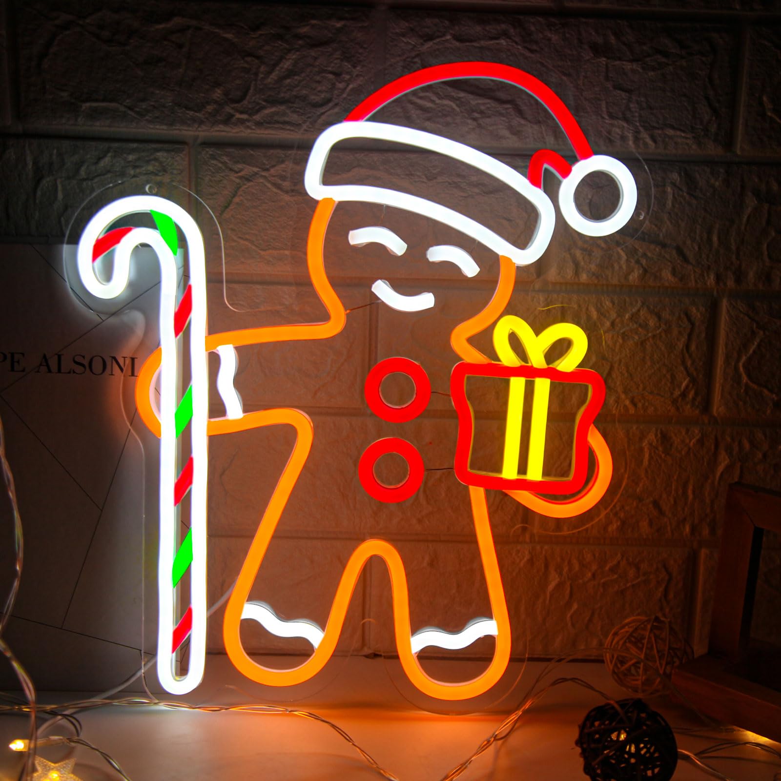 Baby Nursery Wall Lights - Пряничный человечек, светодиодная неоновая вывеска для