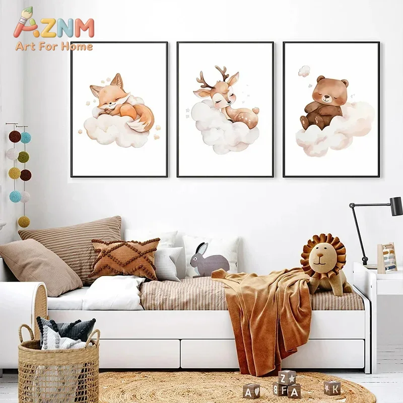 Акварельная картина на холсте  – обзор и цена Baby Nursery Frames