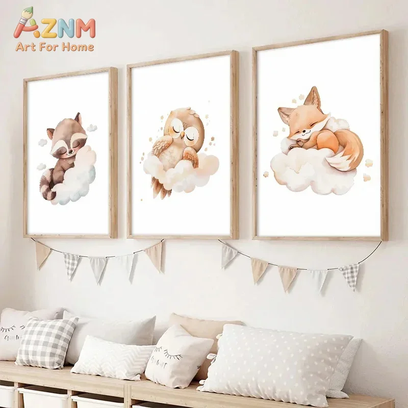 Акварельная картина на холсте  – обзор и цена Baby Nursery Frames