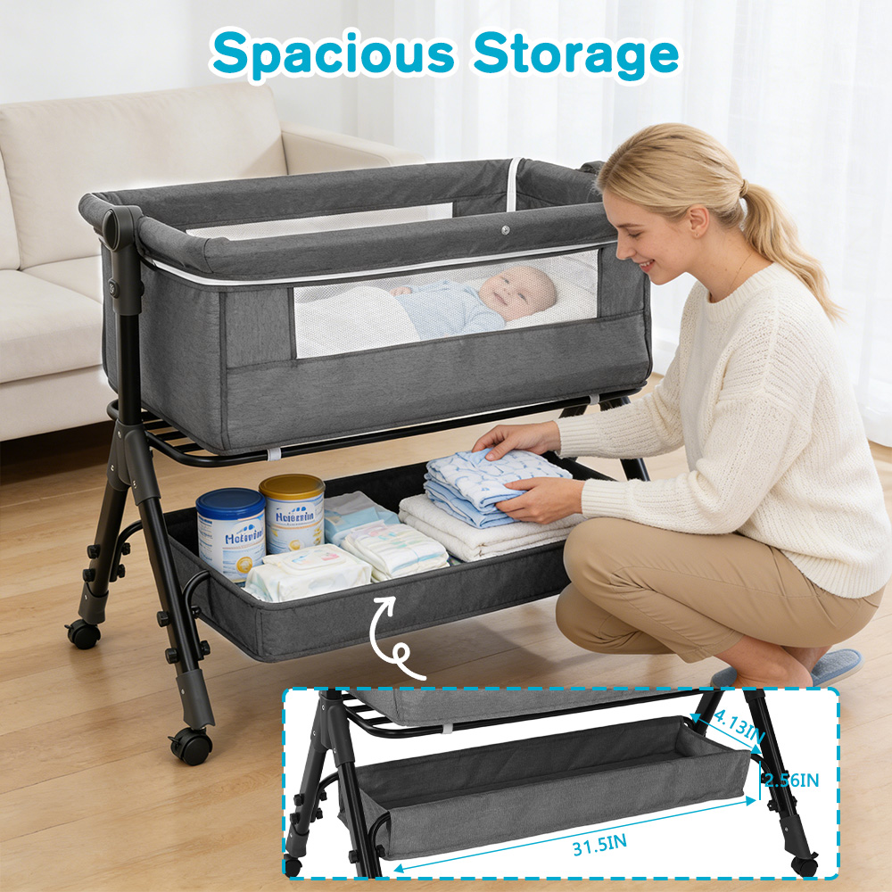 Детская люлька-кроватка 3 в 1, – обзор и цена Baby Nursery Trolley