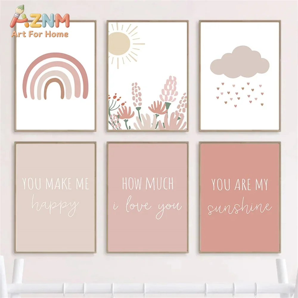 AZNM, плакат в стиле бохо с ро – обзор и цена Baby Girl Nursery Quotes