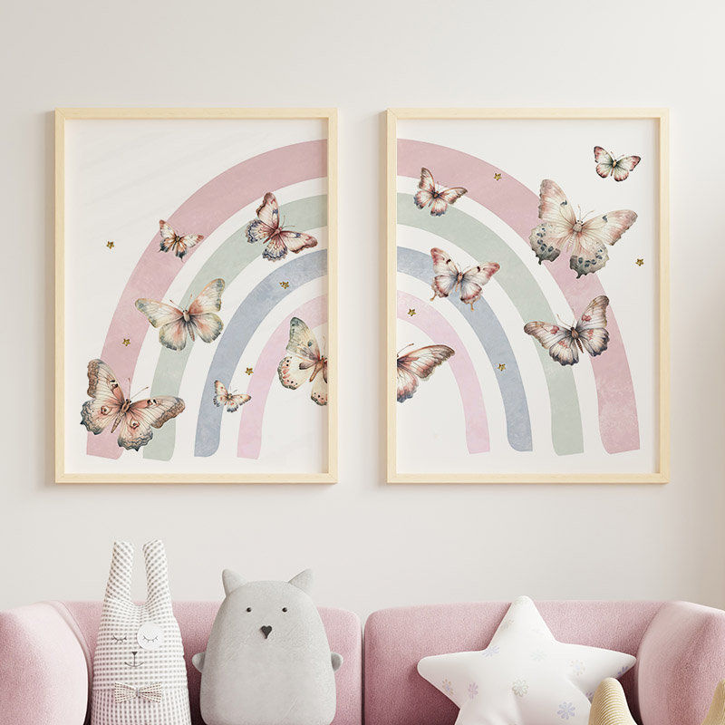 Розовая Радужная Бабочка на за – обзор и цена Baby Nursery Decor Girl