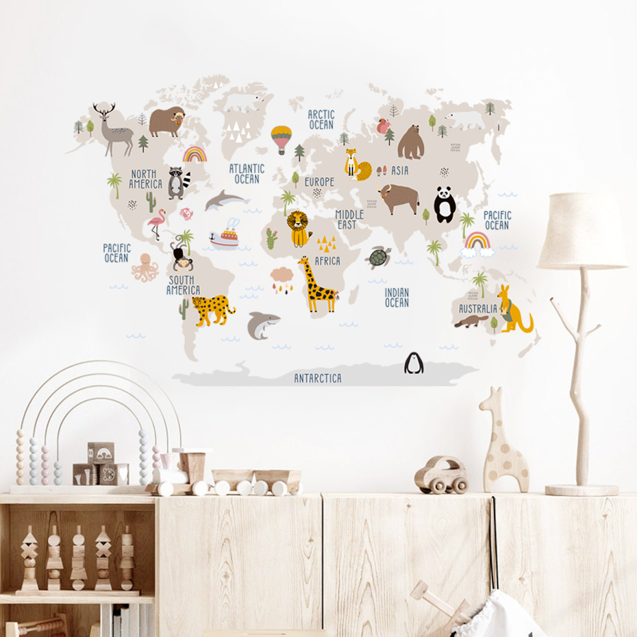 Акварельные мультяшные наклейк – обзор и цена Baby Nursery Decor Girl