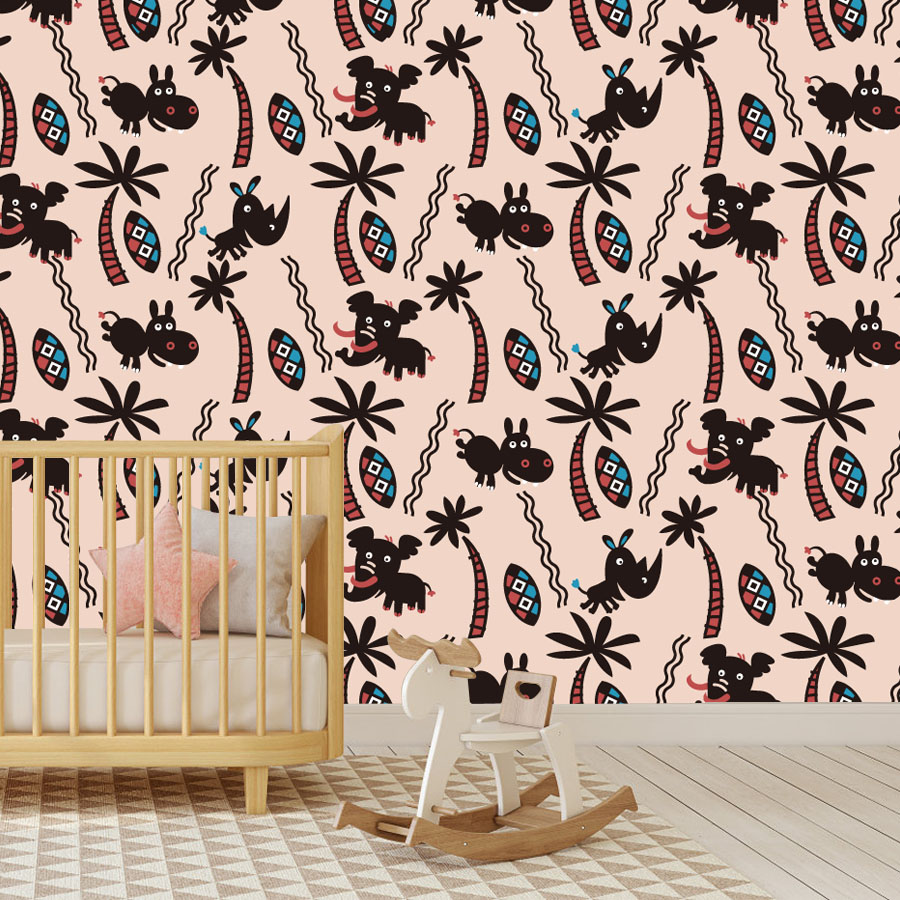 Мультяшные обои на заказ Peel  – обзор и цена Baby Nursery Peel And Stick Wallpaper